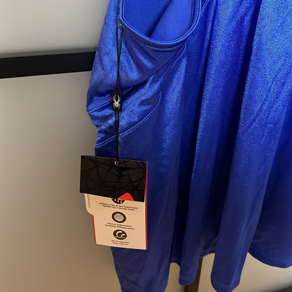 Spyder Tops Nwt Spyder Racerback Loose Tank Top Sz XL Blue Azurite - Picture 4 of 7